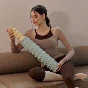 SNPE 브랜드관 글램美 정인선 PICK! 더블 폼롤러 EVA 하드 돌기 2in1 세트 마사지 스트레칭 50cm2322908