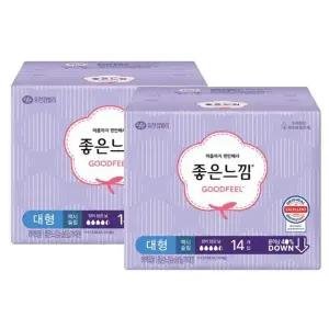 [좋은느낌] 좋은느낌 오리지널 맥시슬림 날개 대형 14Px2팩