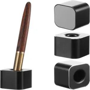 책상용 싱글 펜 홀더 솔리드 메탈 만년필 스탠드 사각 미니 디스플레이 칫솔 책상 정리 액세서리 가정