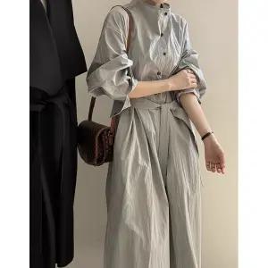 스트레인지 여자 원피스 치마 롱 풀오버 벨트 데일리룩 셔츠 럭셔리정장 KUK1