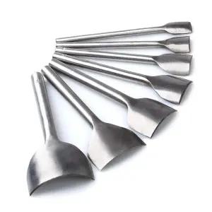 UUJOLY 7개 가죽 반원형 커터 공예 펀칭 도구 펀치 스트랩 벨트 지갑 가방 DIY 핸드워크