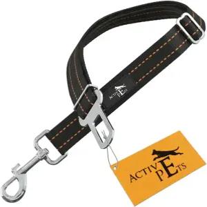 반려견용 액티브 펫 오렌지 카시트 벨트 하네스 및 칼라에 부착 조절 가능한 18인치 - 24인치 여행용 구속