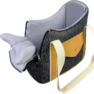 부드러운 베개가 있는 강아지 지갑 캐리어 주머니 주머니와 안전한 하네스 클립 작은 강아지와 강아지를