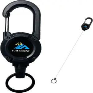 요자로 리트랙터블 키체인 헤비 듀티 멀티툴 카라비너 배지 홀더 클립 ID 업그레이드된 58cm 스테인리스