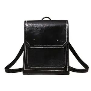 빈티지 스티치 여성 패션 백팩 데일리 소가죽 가방