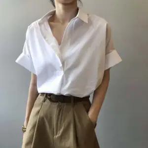 오프닝 셔츠 블라우스 롤업 반팔 여자 베이직