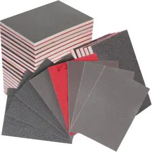 포투이놈 20개 3 x 4 인치 샌딩 스펀지 세트 180-3000 그릿 연마 패드 부드러운 폼 핸드 샌더 블록 습식