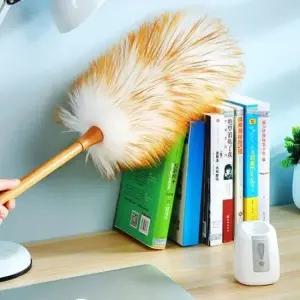 인테리어 중형 먼지털이 천연 양털 먼지떨이