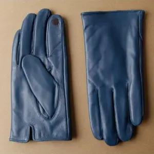 털안감장갑 남자 퍼안감 겨울 패션장갑 블루 색깔 예쁜 가죽장갑