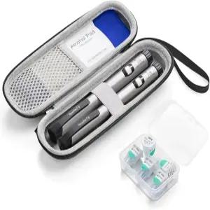 시지두 인슐린 쿨러 여행 케이스 휴대용 냉각 단열 정리함(블랙)