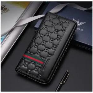 소가죽장지갑 윌리엄폴로 기하학 엠보 소가죽 장지갑