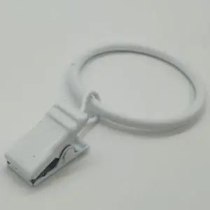 커튼고리 집게링 사진 모자걸이 커튼봉고리링 흰색1p