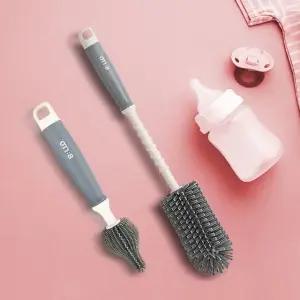 납작모젖병솔세트 젖병세척솔 아기 미니실리콘 젖꼭지 젖병솔 젖병세척솔