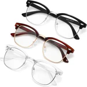 남녀용 라시코 블루 라이트 글래스 - 혼합 소재 + 금속 프레임에 자외선 차단 코팅이 되어 있습니다