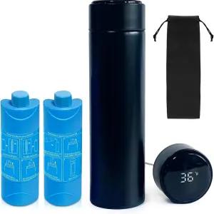 Ganencsnc 비전기 인슐린 여행 쿨러 디지털 디스플레이 약물 재사용 가능한 젤 스 팩 포함 TSA 승인 경량