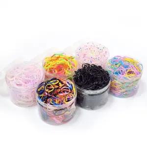 대용량 고탄력 머리끈 컬러밴드 헤어끈 머리고무줄 dxK8+8Qli