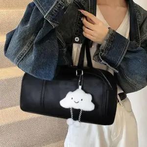 여성 클래식감성 키링 데일리백 스타일 사각 볼링백