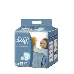 서포트 성인용 기저귀 슬림 팬티 남녀공용 대형 10매 x 2팩 언더웨어 요실금 위생팬티