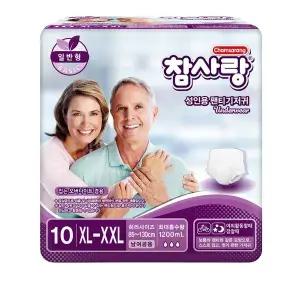 참사랑 일반형 팬티형 특대형 10p x 8팩 성인용기저귀