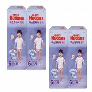 하기스 NEW 맥스드라이 팬티형 기저귀 6단계 남아용 38매 4팩 1개
