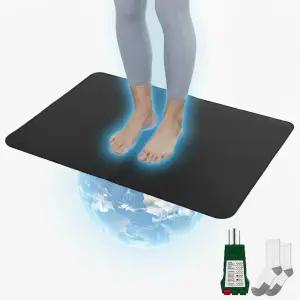 침대 수면 및 깊은 휴식을 위한 접지 매트 - 프리미엄 패드 키트 자연 에너지 균형 스트레스 지원 웰빙을