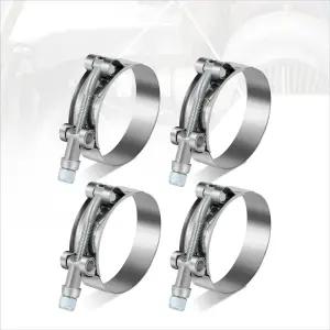 PM PERFOOTOR 4개 T볼트 클램프 스테인리스 스틸 터보 흡입 2 ID 호스와 함께 사용 가능 5463mm/2.1 2.5