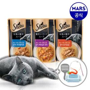 쉬바 수제 수프 24개 골라담기+모래삽+고양이낚시대+베베숲물티슈