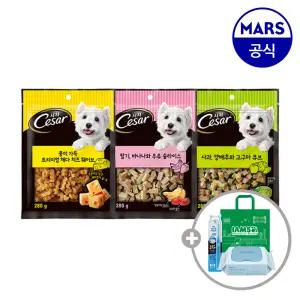시저 프리미엄 간식 280gx2개 골라담기+아이엠즈쇼핑백+애견칫솔+베베숲물티슈