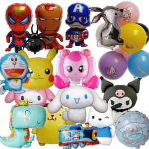 캐릭터 헬륨 풍선 생일 파티 포켓몬 피카츄 유니콘 스파이더맨 공주 산리오 시나모롤