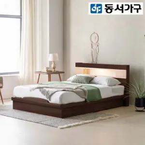 세렌 LED 편백 Q침대+본넬매트리스 DF909492