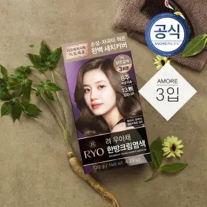 려 우아채 한방크림 염색 밝은갈색 7N 120g 3개