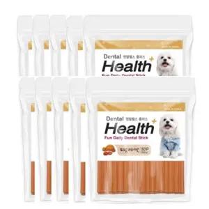 덴탈헬스플러스 피넛버터 50p x 10개 / 강아지덴탈껌 대용량간식