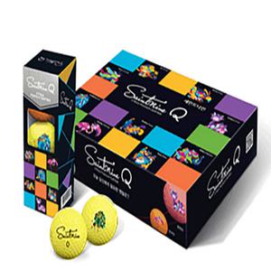 세인트나인Q 3피스 골프공 12구세트 화이트 컬러 칼라 홀인원 기념 모임 선물 선물용 인쇄 포장