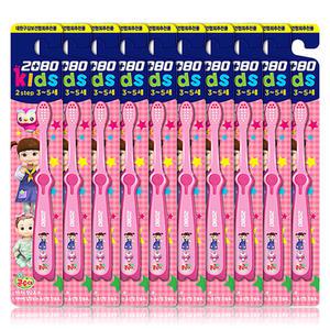 2080 키즈 칫솔 2단계 콩순이 10개 (3-5세)