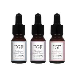 맑을담 EGF FGF IGF 1ppm 3종세트 10ml 원액 앰플
