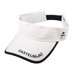 까스텔바작 남녀공용 자수 엣지 코튼 바이저 썬 캡 CS4CP104, 화이트