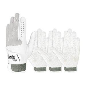 데니스골프 남성용 왼손 메쉬 넌슬립 합피 골프 장갑 DS02 23호 4매입, 1개