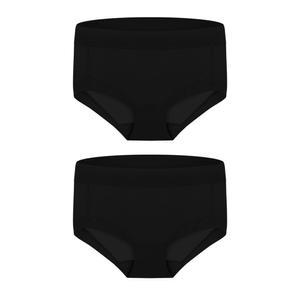슬림9 여성 드로즈 네모팬티 숏, 블랙, S, 2개
