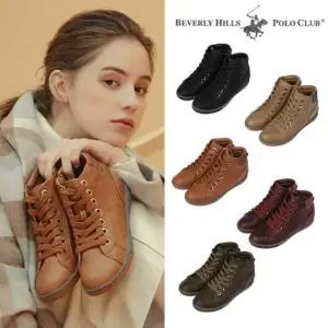 비버리힐스 폴로클럽 여성 레이스업 지퍼 부츠