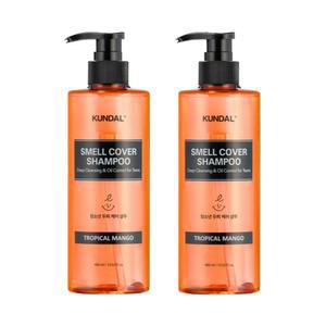 쿤달 올데이 스멜커버 청소년 샴푸 트로피컬망고, 400ml, 2개