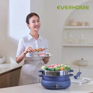 에버홈 오연수찜기 멀티쿠커 전기냄비 전기 전골 냄비 그릴 EV-MP8100