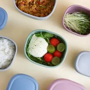 아트박스 아름다운공간 실리콘 냉동냉장 밀폐용기 전자레인지 도시락 L 600ml)