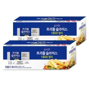 [동원][동원냉장] 소와나무 트리플 슬라이스 치즈 1.8kg(100매입) x2개