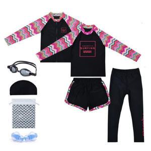 아쿠아티카 아동 래쉬가드 상하의 AQA331+수경+수모+귀마개 5종세트, 11호