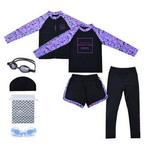 아쿠아티카 아동 래쉬가드 상하의 AQA332+수경+수모+귀마개 5종세트, 11호