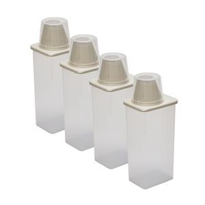 씨밀렉스 뉴컬러 도어 미니 잡곡통, 아이보리, 1300ml, 4개