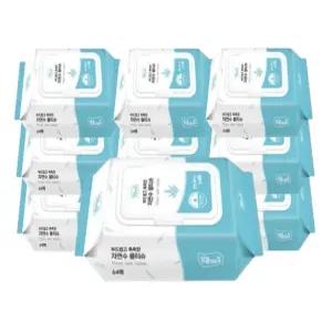 잘풀리는집 부드럽고 더촉촉한 자연수 물티슈 캡형 64매 10팩