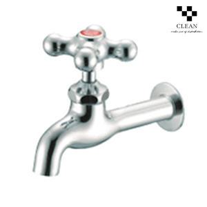 십자 긴 몸통 수도꼭지 온수 욕실 베란다 교체