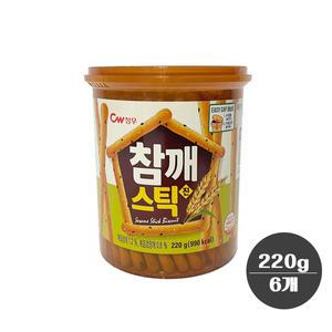 청우참깨스틱220gx6개/스틱과자/막대과자/고소한/간식/무배