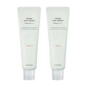 휘게 선크림 50ml x 2 비건 릴리프 SPF50+ 모이스처 썬크림 미백 자외선차단